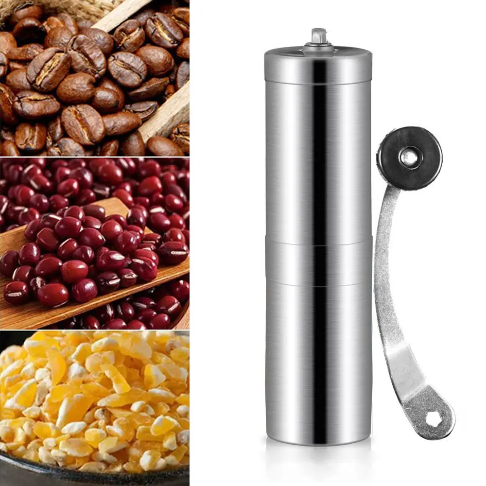 

Handmade Mini Gadgets Kitchen Tool Manual Coffee Grinder Stainless Steel Coffee Bean Mill Adjustable Knob Setting