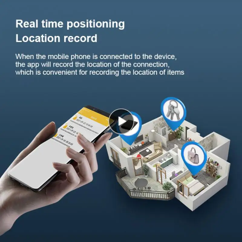 

90mah Button Battery Location Tracking Easy To Carry Compact Smart Locator Compatible Track At Any Time For Apple V5.2