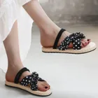 Сандалии женские в богемном стиле, повседневные шлепанцы на плоской подошве, пляжные тапочки для улицы, для девочек-подростков, весна-лето 2022