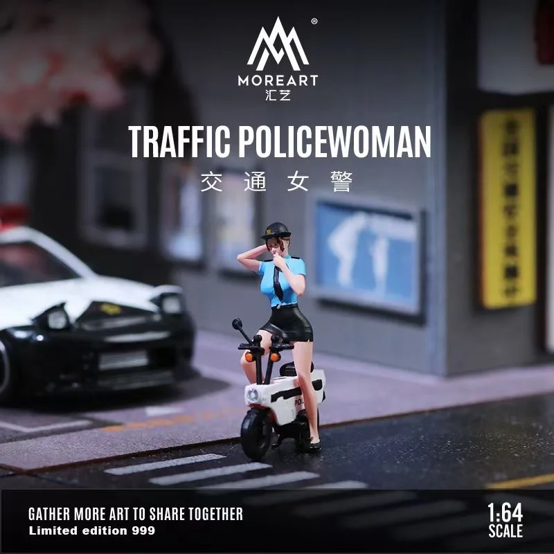

Presale On July More Art 1:64 Traffic Police Simulation Doll Toys Model Car