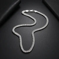 hot fine 6mm geometry chain 925 color silver necklace for mens women classic luxury fashion party jewelry holiday gifts