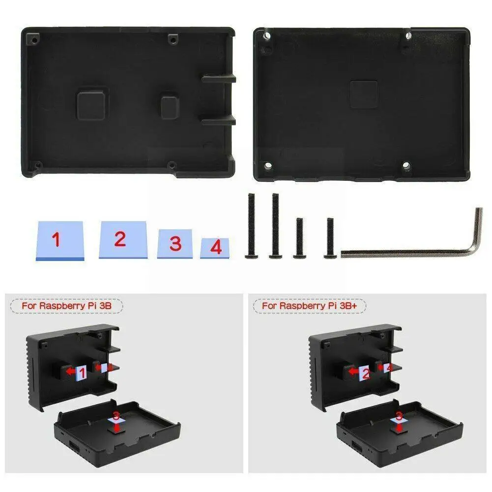 

Raspberry Pi 3b+ /3b Aluminum Passive Cooling Metal Enclosure Heat Dissipation For Raspberry Pi 3b/3b B2d0