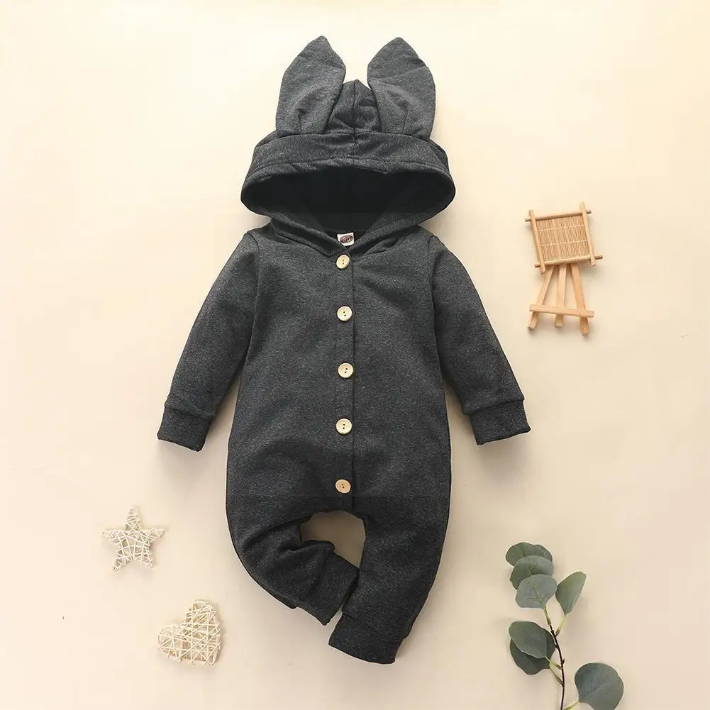 

Baby Jumpsuit Hooded Baby Rompers Autumn Baby Long Romper Sleeve Warm Clothes Spring Boy Fashion 0-24m Baby Cotton Baby V0e7