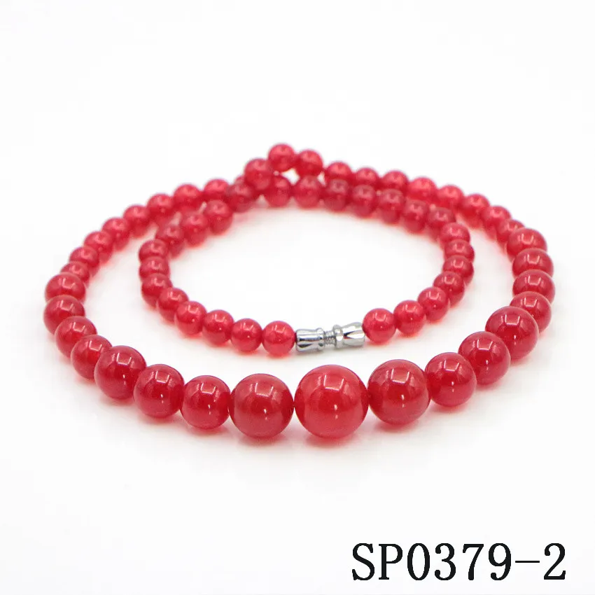 Natural Stone 6-14mm Emeralds Jaspers Round Bead Necklace Fashion Charm Jewelry Woman Girl Christmas Gift Wholesale Price 18inch | Украшения