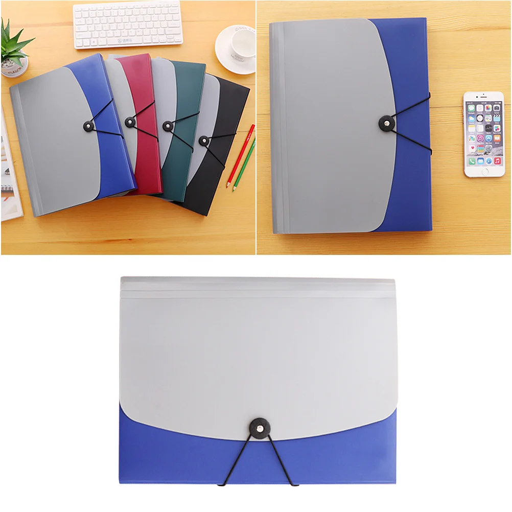 

Blue Folders File Multi-layer Accordion Documents Holder Organizer Expanding