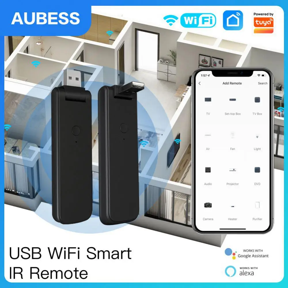 

Универсальный умный инфракрасный пульт дистанционного управления Wifi 2,4g Usb Автоматизация умного дома Голосовое управление беспроводной ИК-контроллер Tuya