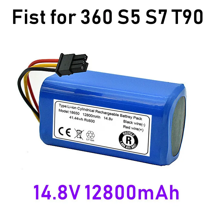 Запасные аккумуляторы для робота-пылесоса Qihoo 360 S5 S7 T90 14 8 в 12800 мАч - купить по