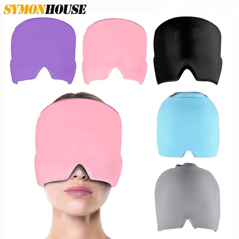 

Gel Cold Headache Ice Cap Migraine Relief Cap Stress Relax Pain Head Hot Cold Therapy Cold Pack Eye Mask Ice Hat Massage Tool