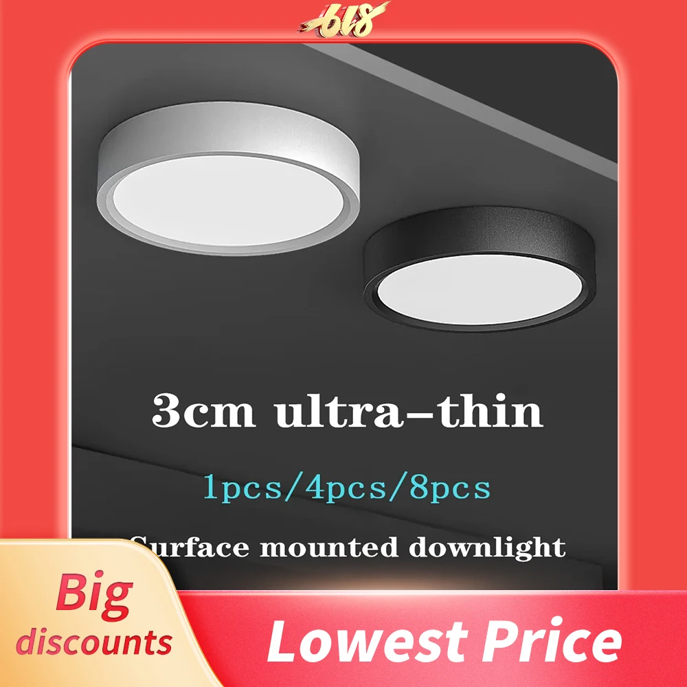 XKZMGD Светодиодный потолочный светильник 5W-24W Алюминиевый материал Накладной