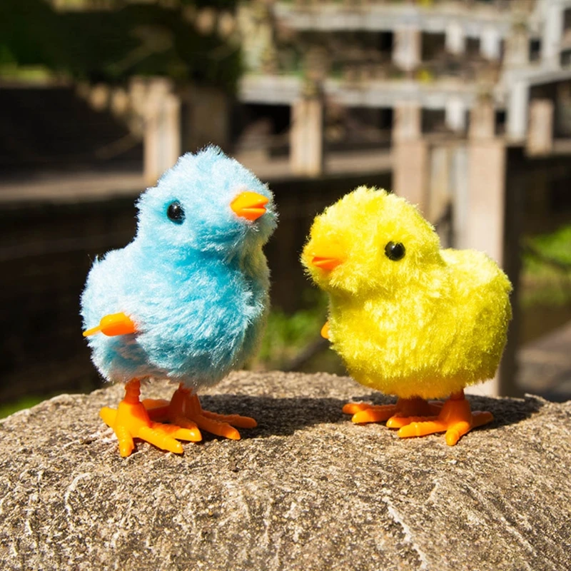 

HUYU Hopping Jumping Chicken Develop Children's Vision Hearing and Coordination Skil Mini Easter Chicken Plush Toys Easter