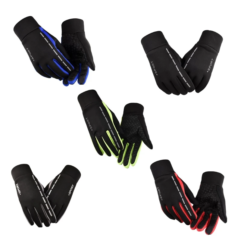 

Fashion Men Driving Keep Warm Point Finger Windproof Winter Screen Gloves Waterproof Motorbike Cycling Full Finger GTWS