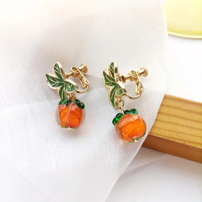 

Garden Earrings New Earrings Orange Girl Earrings Chinese Fashion Earring Korean Jewelry