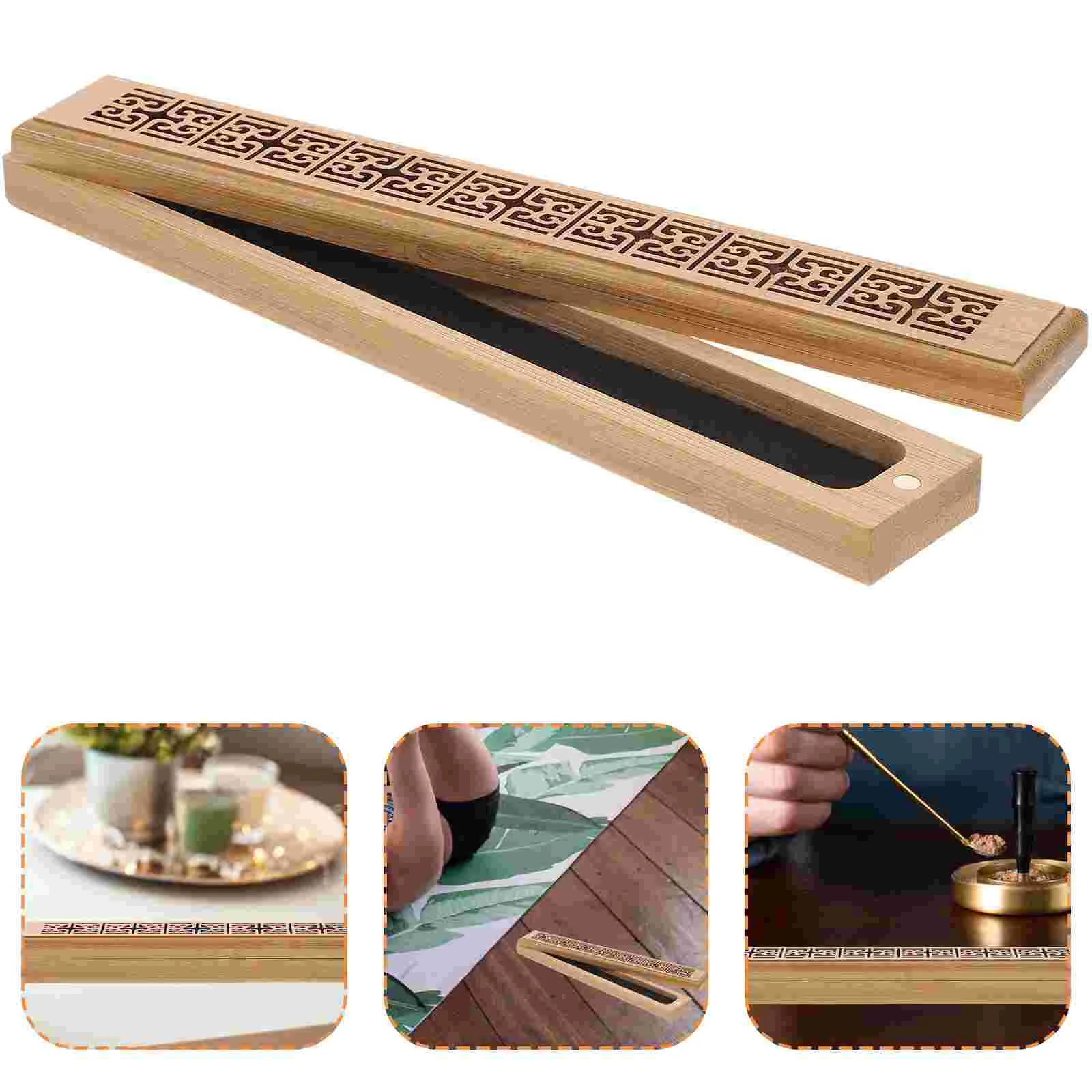 

Desktop Ornament Household Aroma Burner Desk Topper Chic Aroma Burner Home Decor Decorate Bamboo Burner Decor