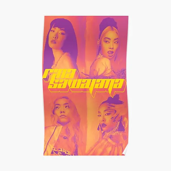 Rina Sawayama коллаж постер Картина декор искусство смешная роспись Декор комната