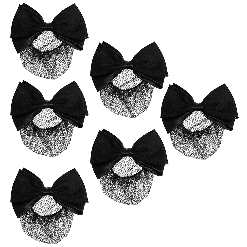 6 шт. праздничная голова бабочки цветок булочка сетка для волос аксессуары женщин