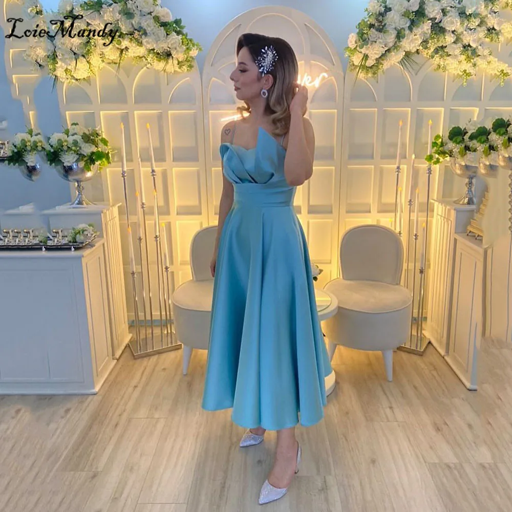 

Короткое платье для выпускного вечера длиной до колена 2024 Элегантное коктейльное вечерние с открытой спиной атласное платье для особых случаев на заказ для женщин