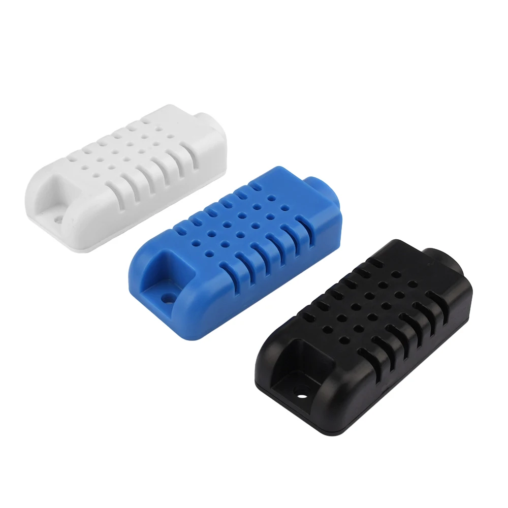 

10pcs/lot Mini Plastic Temperature Humidity Sensor Enclosure Housing Plastic Instrument Enclosures 59x26x13mm Black White Blue