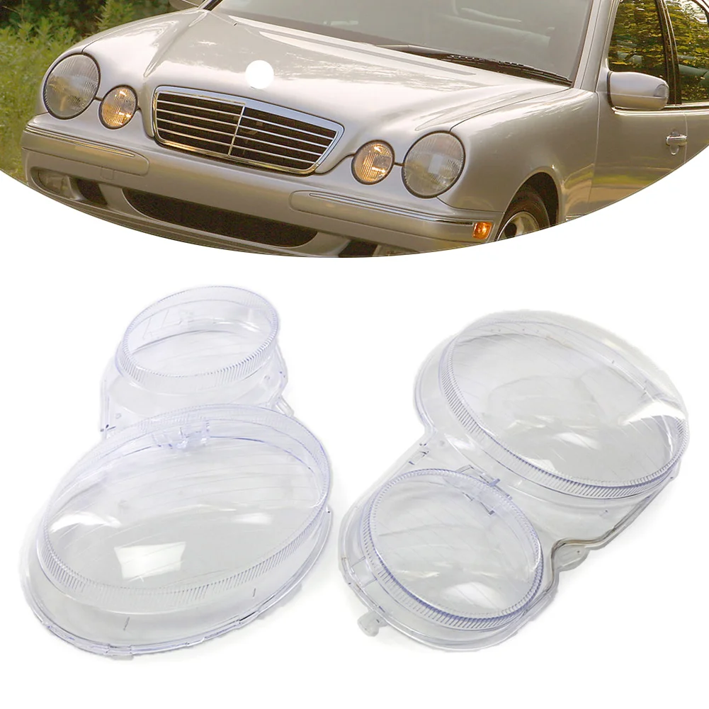 

1Pair Car Headlight Head Lamp Cover Shell Accessories for Mercedes Benz E-Class W210 1996-2002 A2108204961 A2108205061