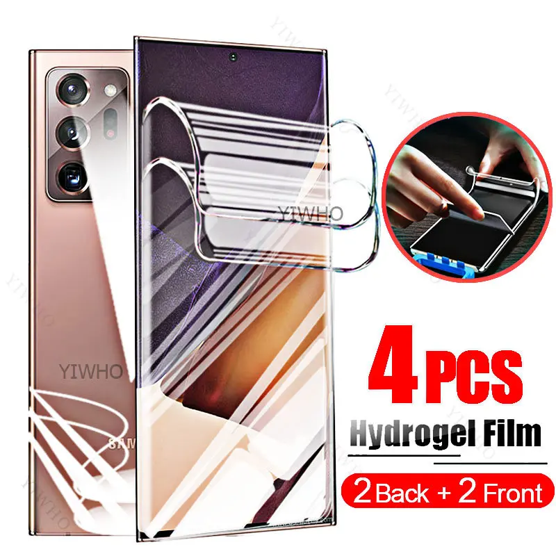 

4Pcs Full Cover Screen Protector for Samsung Galaxy Note20 Ultra 5G Screen Protectors Hydrogel Film on Note 20 Note10 Lite Plus