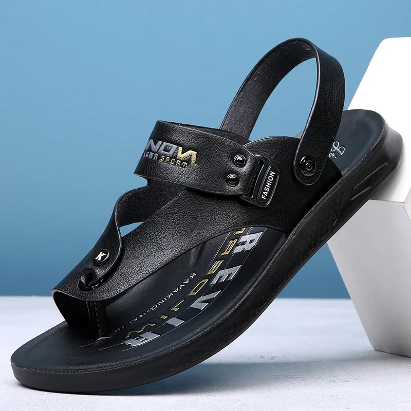 

Open-toed Breathable Flip-flops for Men Summer Outdoor Non-slip Beach Trend Soft Comfortable Lightweight Male Casual Sandals