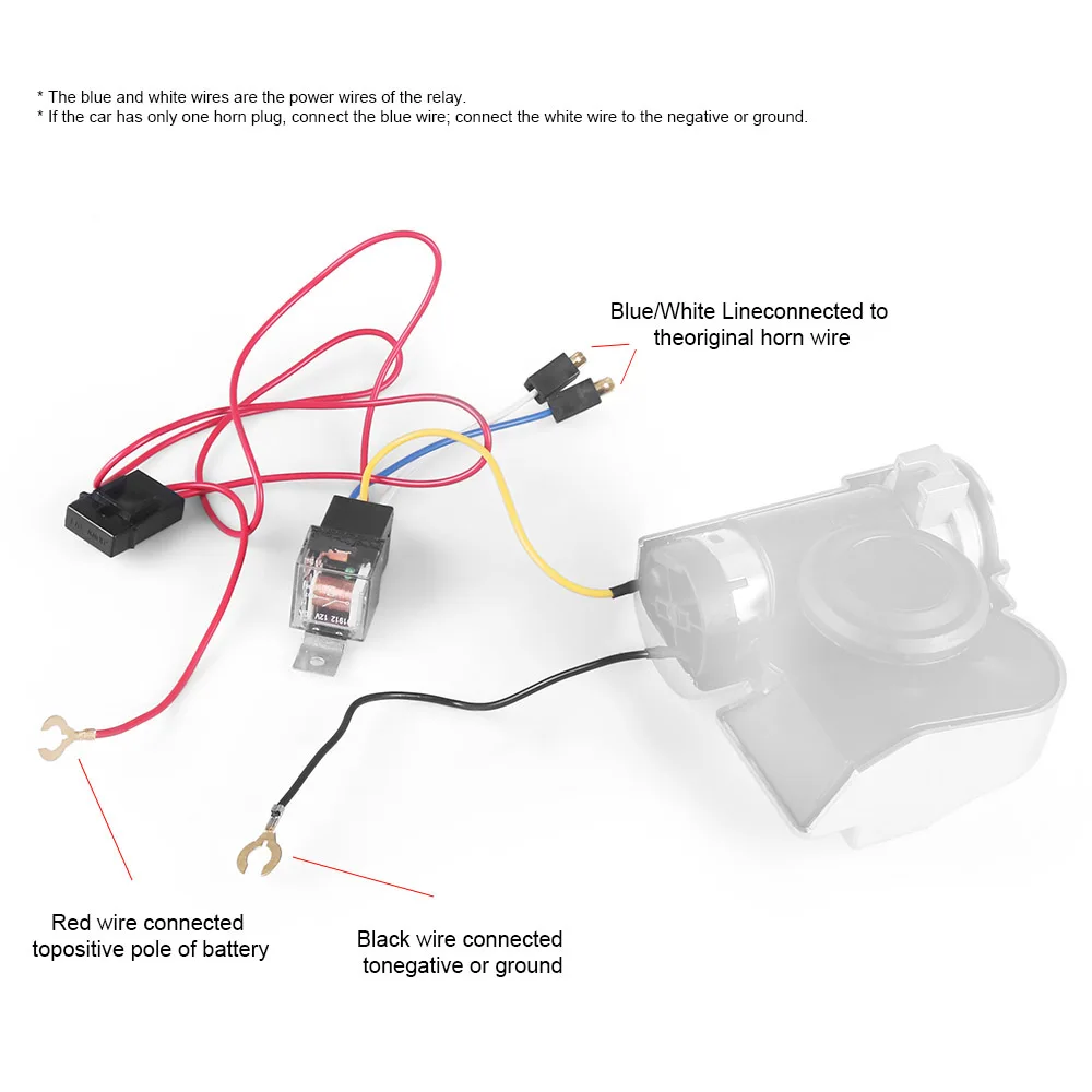 Универсальный комплект реле и провода для автомобиля 12 В 40 А