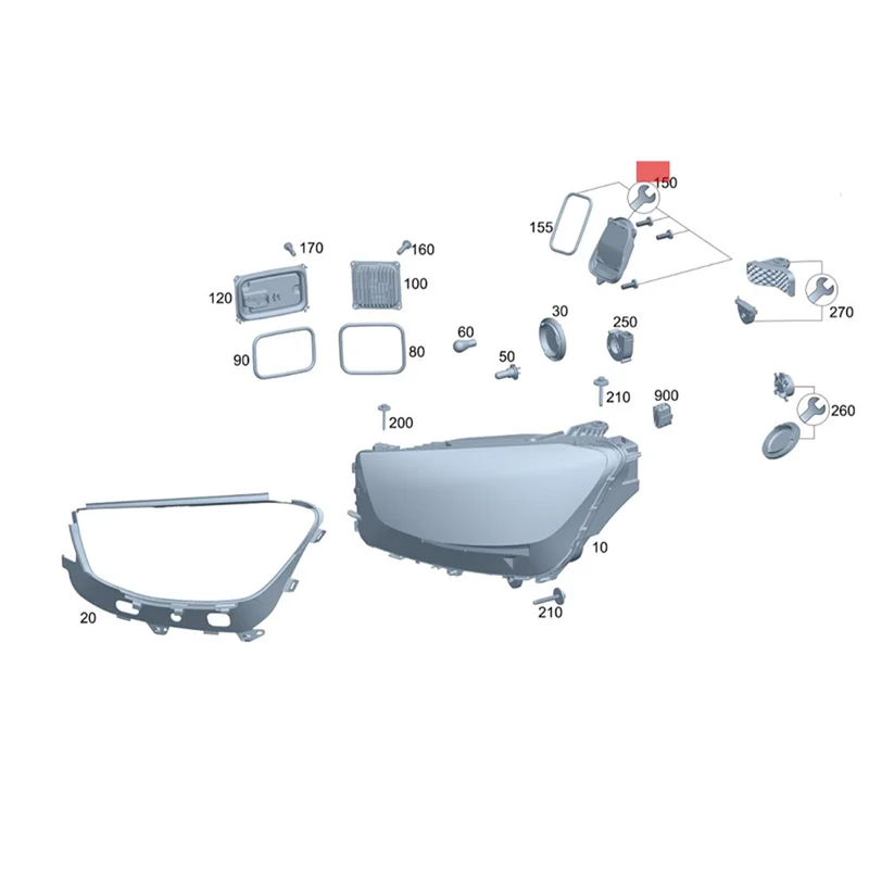 Блок управления светодиодным модулем правой фары A1769066600 для Mercedes A-Class W176 CLA C117 12-18