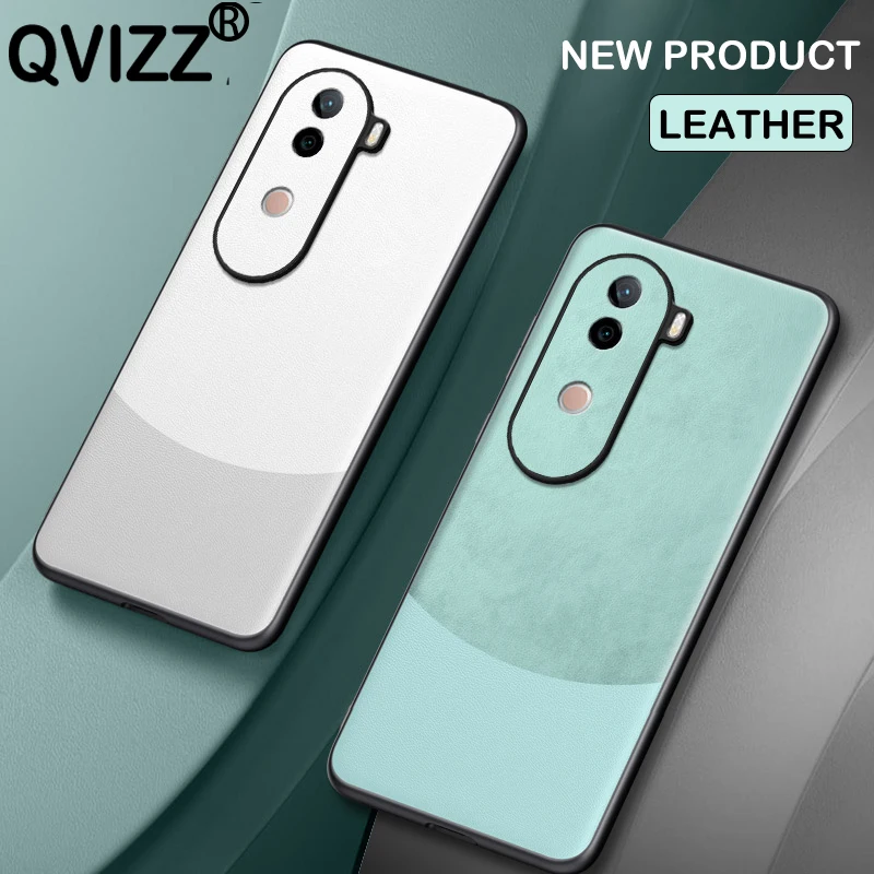 Кожаный чехол для vivo V40e V 40e с рисунком сращивания силиконовая защита камеры