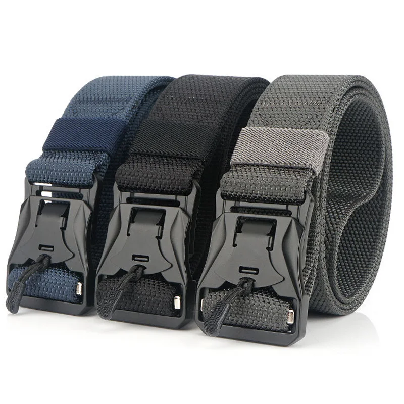 

Casual Tactical Nylon Belt Trouser Belt Zinc Alloy Magnetic Buckle Belt Is Light, Convenient And Versatile