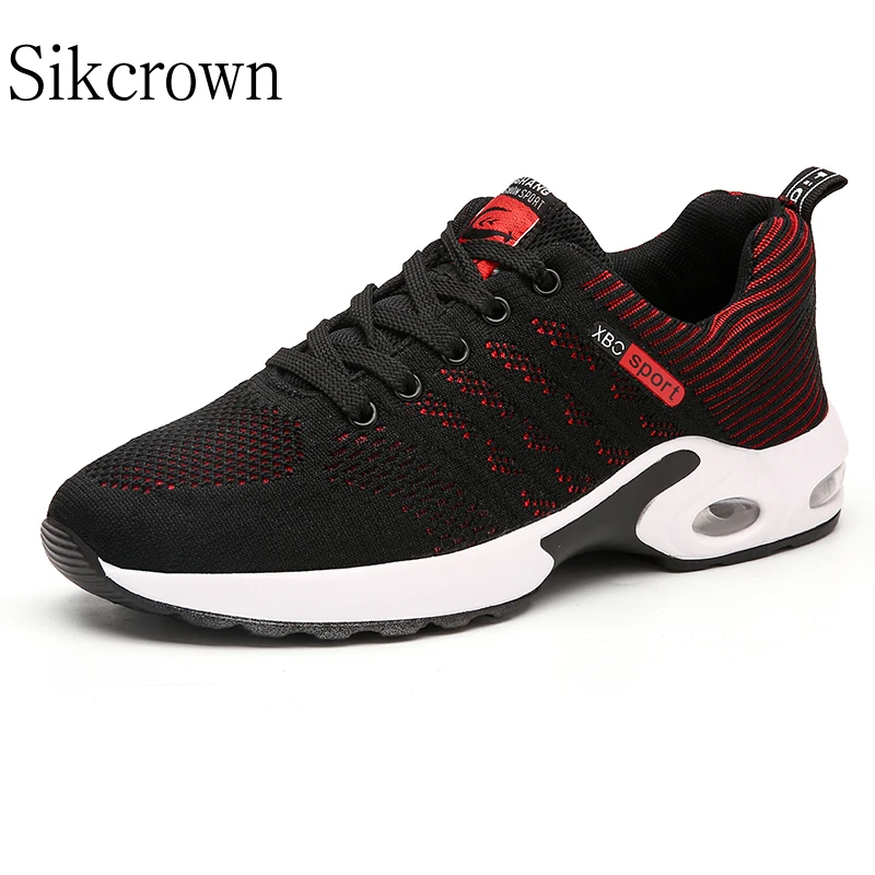 

Mens Black and Red Trainers Running Shoes for Men Size 48 Casual Sneakers Air Cushion Sports Shoe Mesh Breathable High Qualty