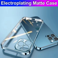 6d plating matte transparent phone case for iphone 13 pro max 12 mini 11 pro xr x xs max electroplated soft silicone phone cover