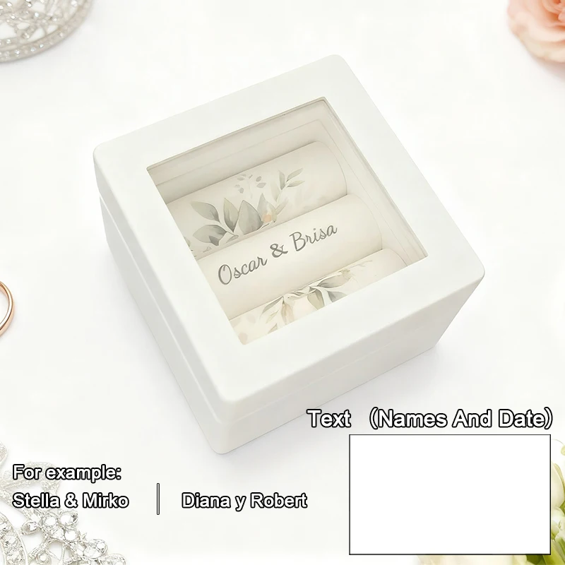 

Персонализированная коробка для обручальных колец
