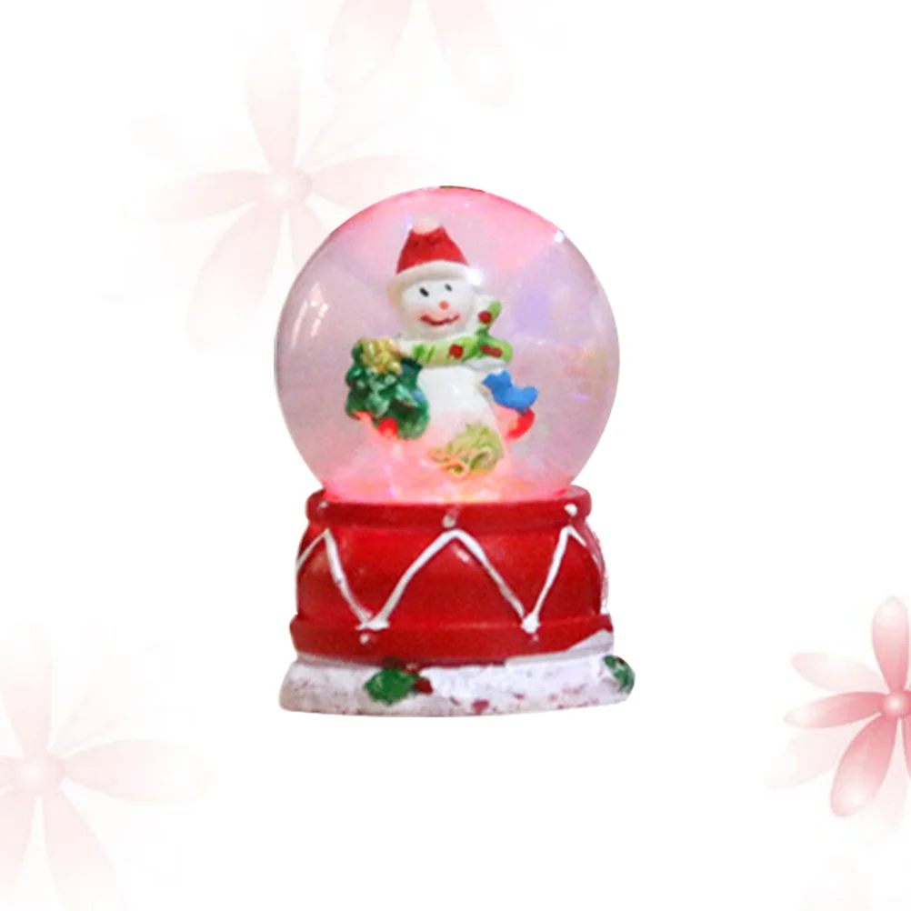 

1pc Musical Snow Globe Girls Snow Globe Lighted Lantern Christmas Village Santa Snow Glob Desktop Ornament