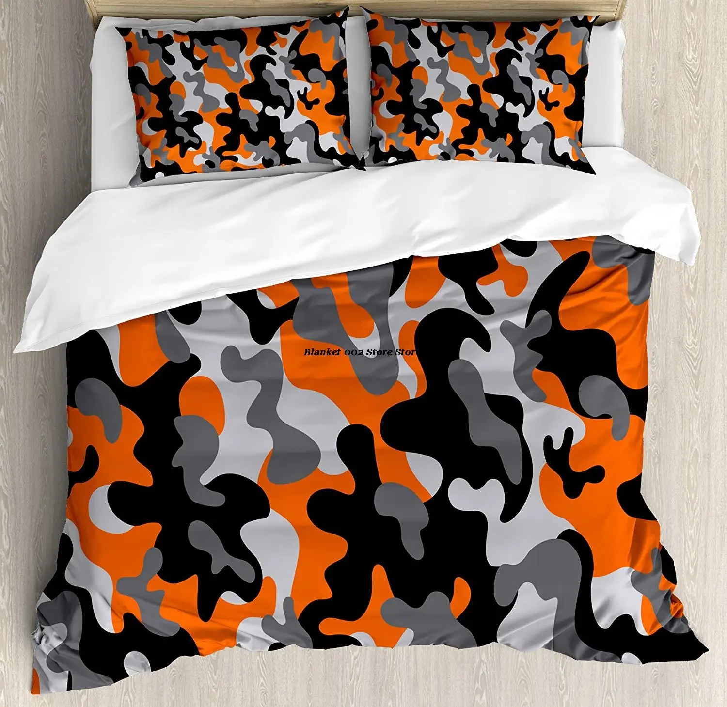 

Camo Duvet Cover Set Vibrant Camouflage Lattice Like Service Theme Modern Design Print Decorative 3 Piece Bedding Set