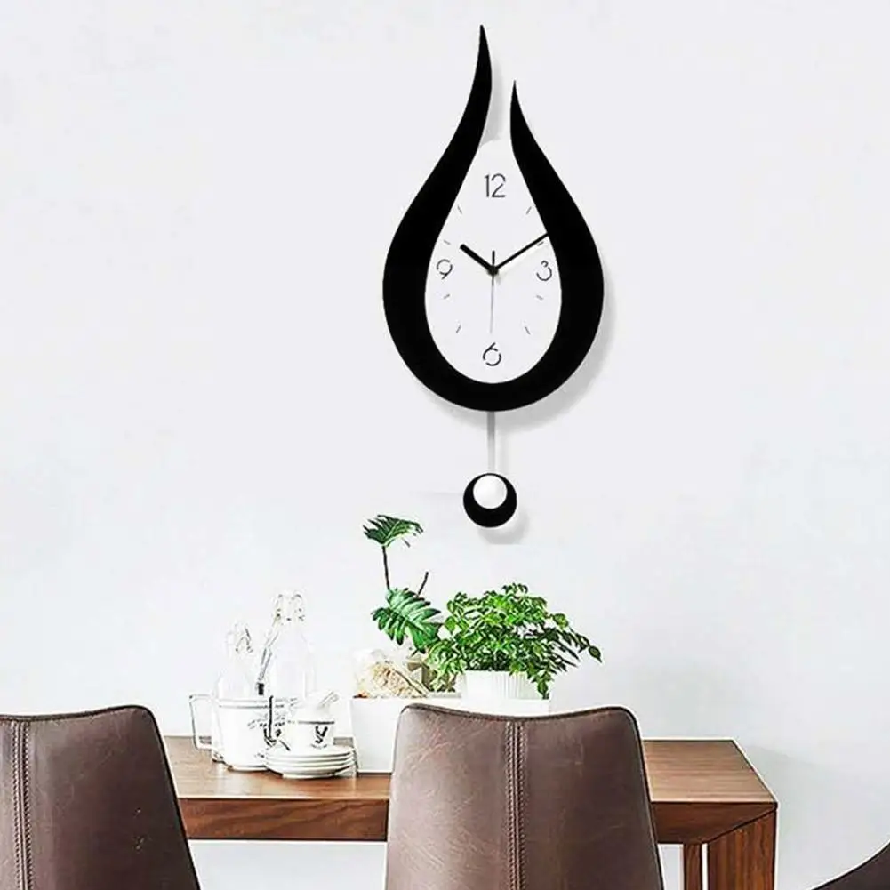 

New European Wall Clock Bedroom Living Room Creative Drop Pendulum Diy Modeling Waterdrop Modern Silent Water Clocks Home D L2Z3