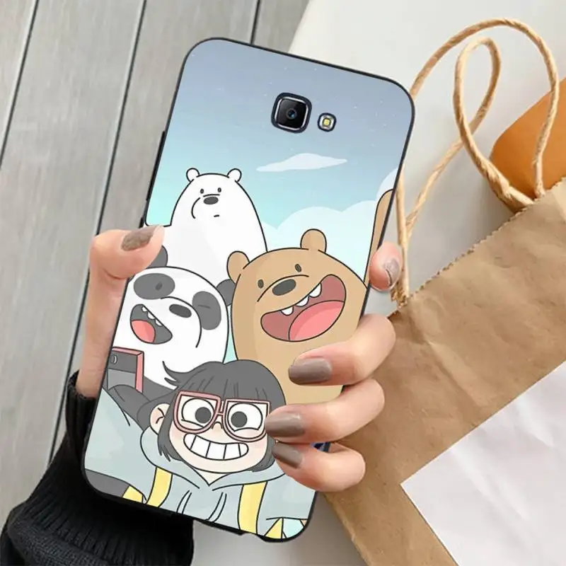 Cute Cartoon Bear Phone Case for Samsung J 2 3 4 5 6 7 8 prime plus 2018 2017 2016 core