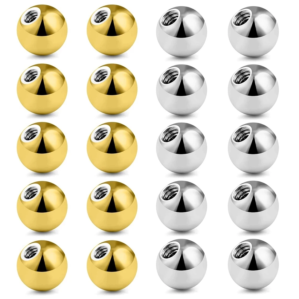 

Aide 925 Silver DIY Replacement Spare Ball End Bar Helix Screw Thread Ball Parts for Piercing Cartilage Earrings Body Jewelry