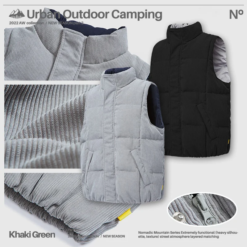 

Инфляция 90% белый жилет на утином пуху для мужчин 2022 трендовый вельветовый пуховик без рукавов куртка унисекс верхняя одежда