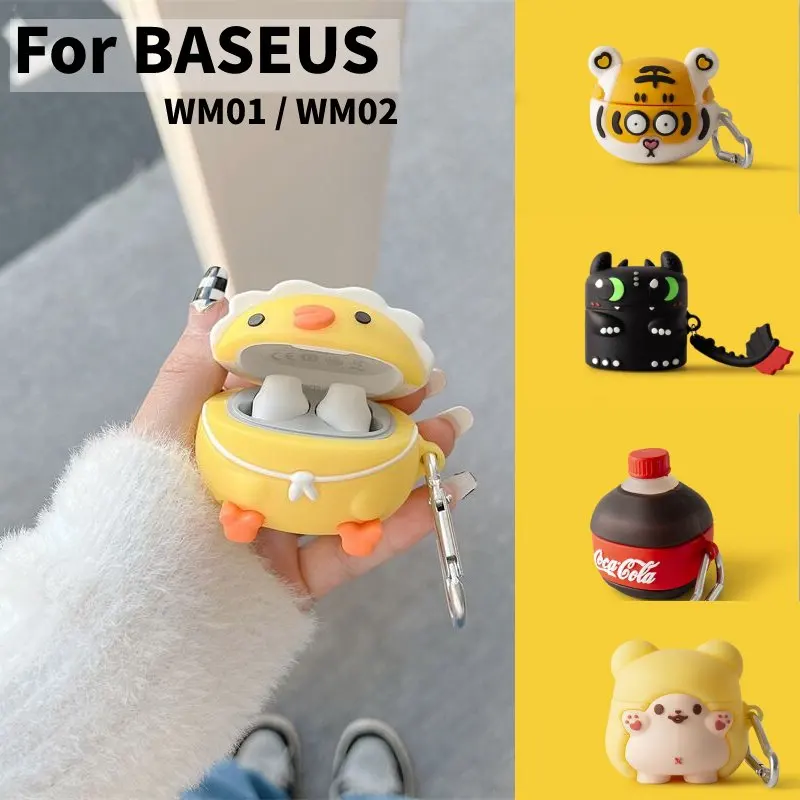

Милый чехол для беспроводных наушников BASEUS WM02, чехол для наушников BASEUS, защитные аксессуары