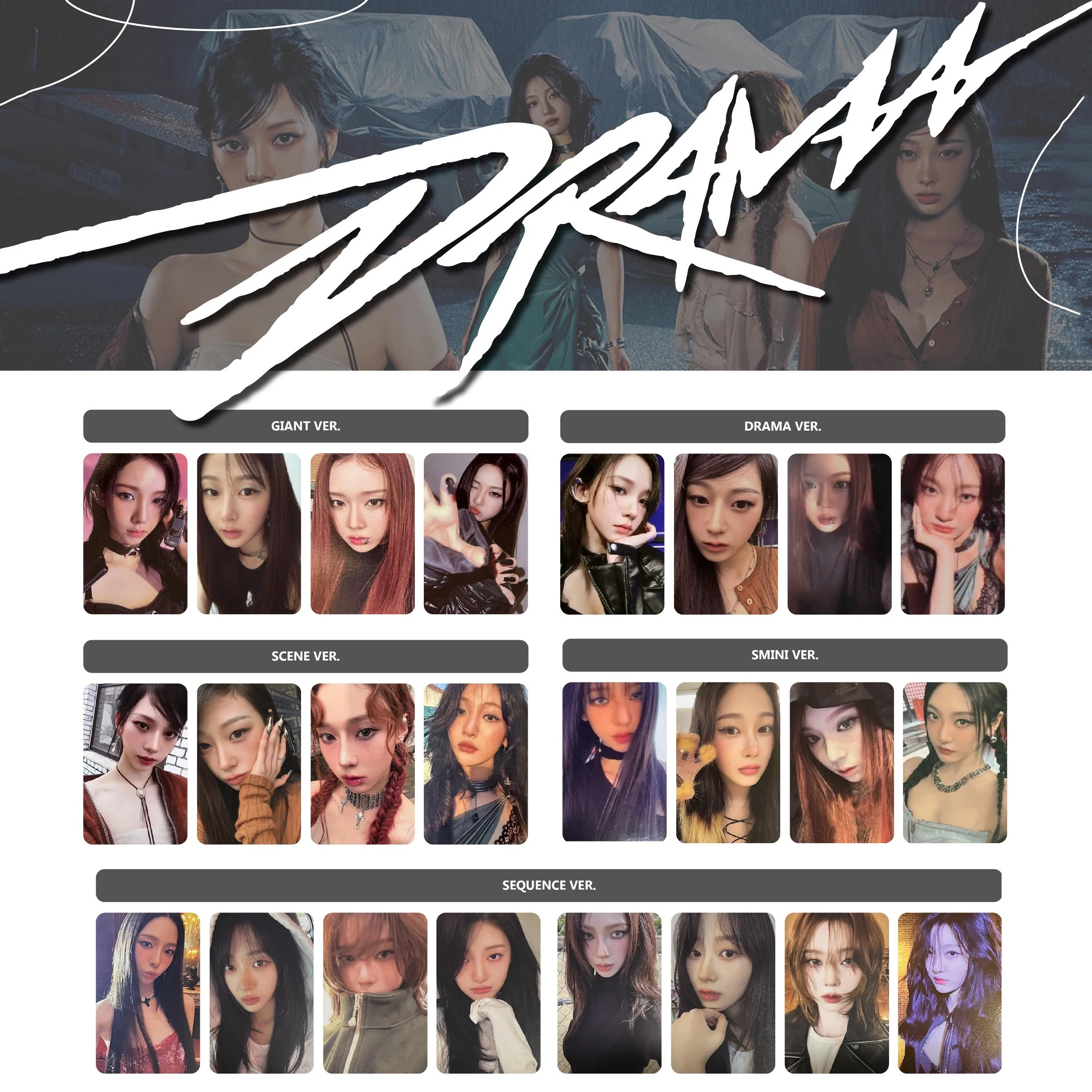 Получила четвёртый мини-альбом Drama с изображением периферийных карт гигантской