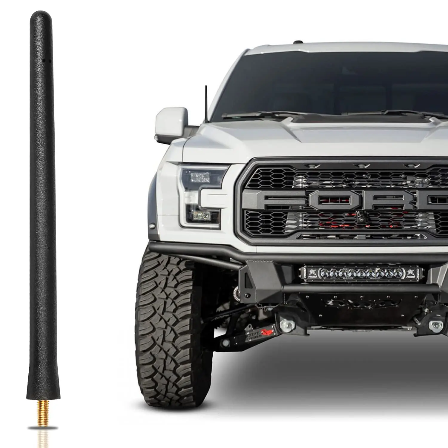 

6 3/4 Inch Car Flexible Rubber Antenna for 2009-2022 Ford F150 Dodge Ram 1500 2500 3500 Replacement for FM AM Reception
