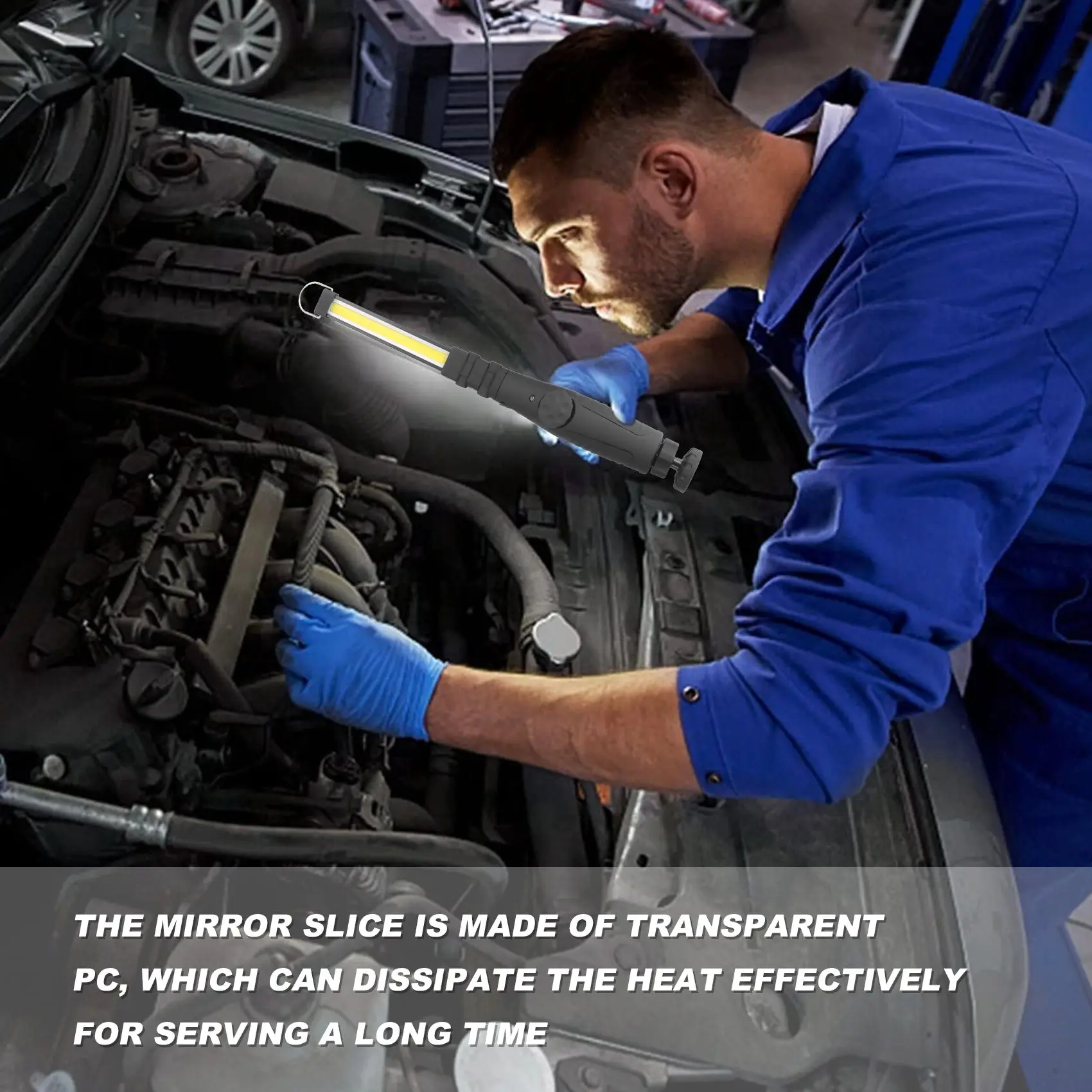 Перезаряжаемый светодиодный рабочий фонарь 700 люмен COB Рабочие фонари Магнитный