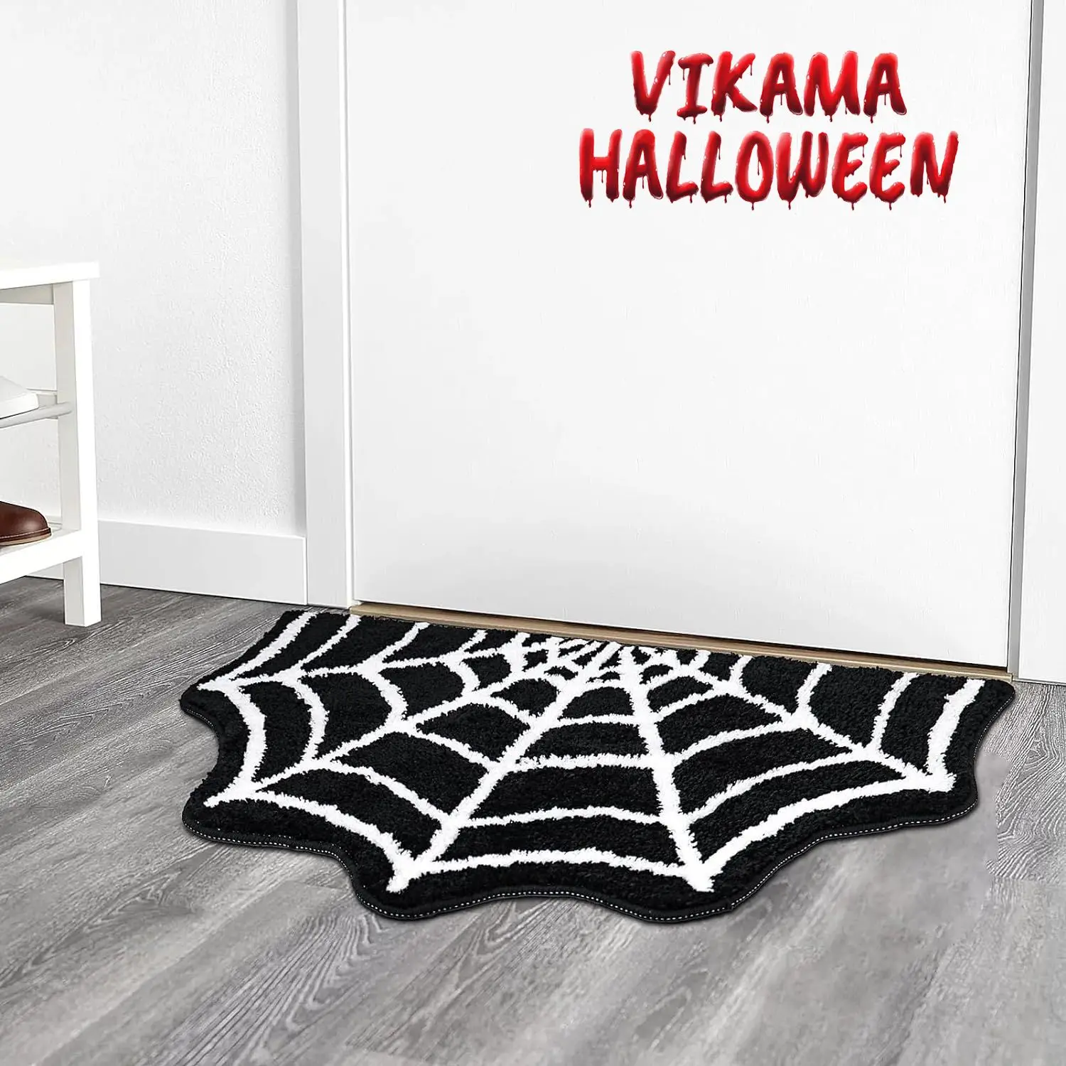 Vikama Полукруглый Коврик С Паутиной Диатомовой Землей Для Ванной Комнаты Кухни