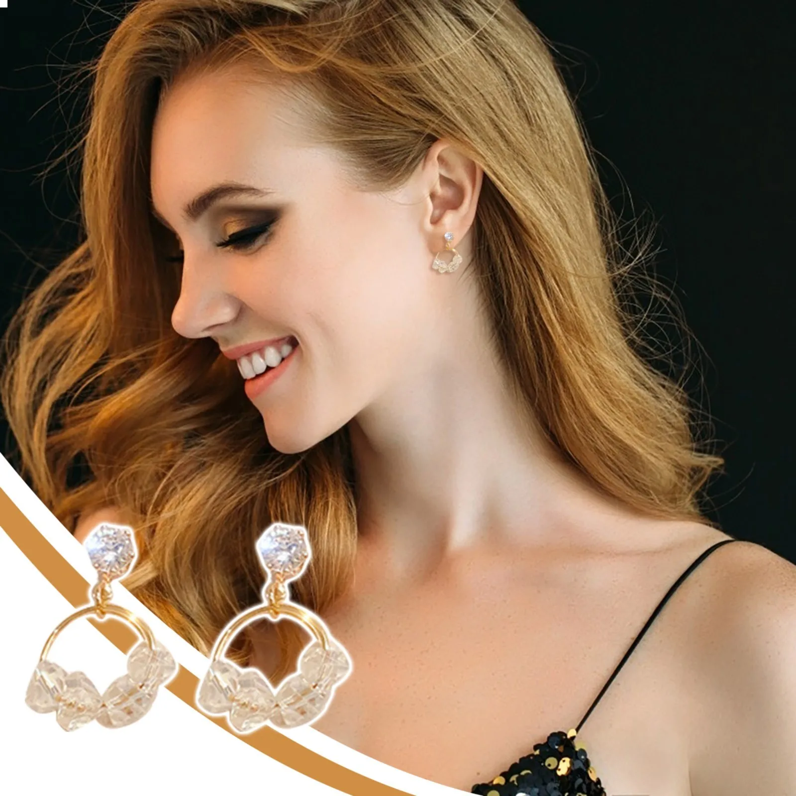 

Creative Ball Earrings Cross Border European And American Fashion Earrings Earlines Trend Jewelry Preppy Rings
