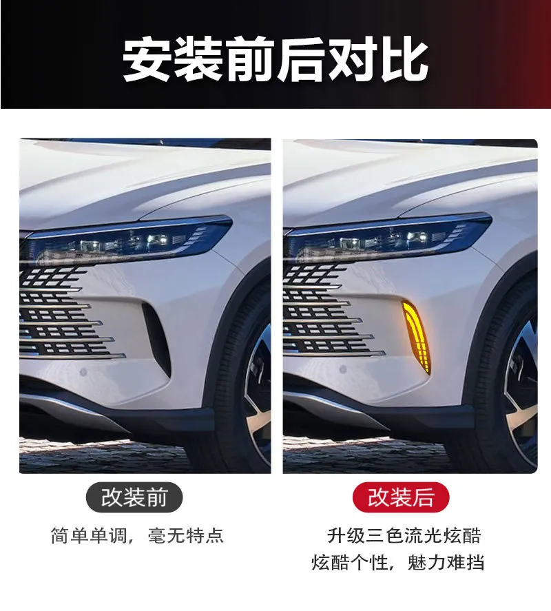 Динамический автомобильный бампер-фонарь для BYD SEAL 05 DMi, дневные ходовые огни (DRL) 2025-2026 гг., автомобильные аксессуары, светодиодная фара, противотуманная фара (art.: 3920cf660bc38) - 3920cf660bc38