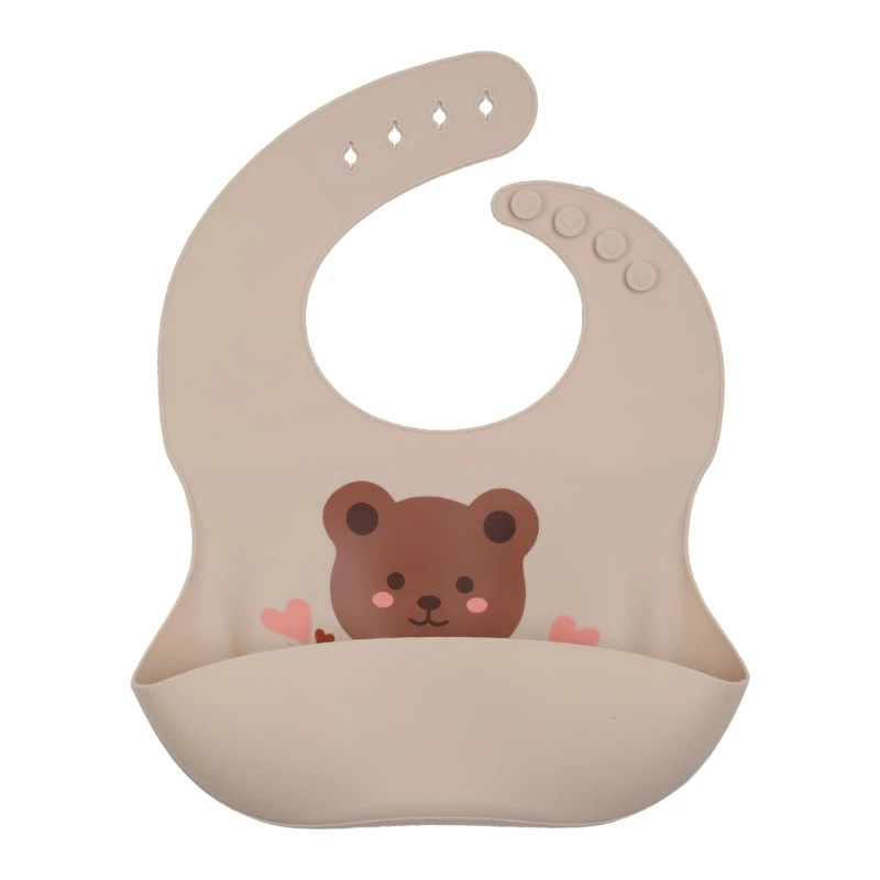 

Baby Silicone Bib Lovely Print Bib Waterproof Bibs Toddler Feeding Supply 40JC