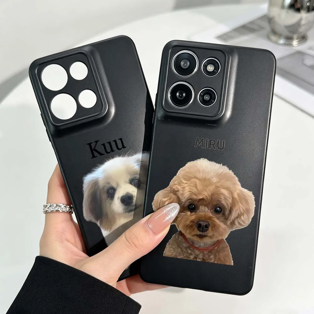 Фото Черный мягкий чехол для телефона Miru Brown Poodle для Motorola Moto G86 G75 G72 G56 G42 G41 G35 G31 G15 Edge 70 60 50 №1