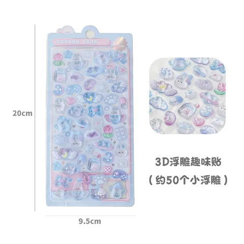Kawaii çizgi film stereo çıkartma dergi scrapbook güzel hayvan telefon gitar çıkartması diy dekor tırnak etiketleri öğrenci malzemeleri