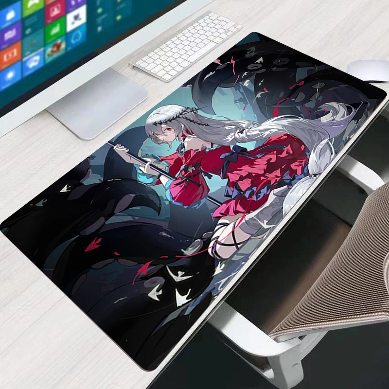 Большой милый коврик для мыши Arknight Skadi с аниме девушкой, персонализированный новый коврик для мыши для компьютерных игр, офисный резиновый противоскользящий Настольный коврик