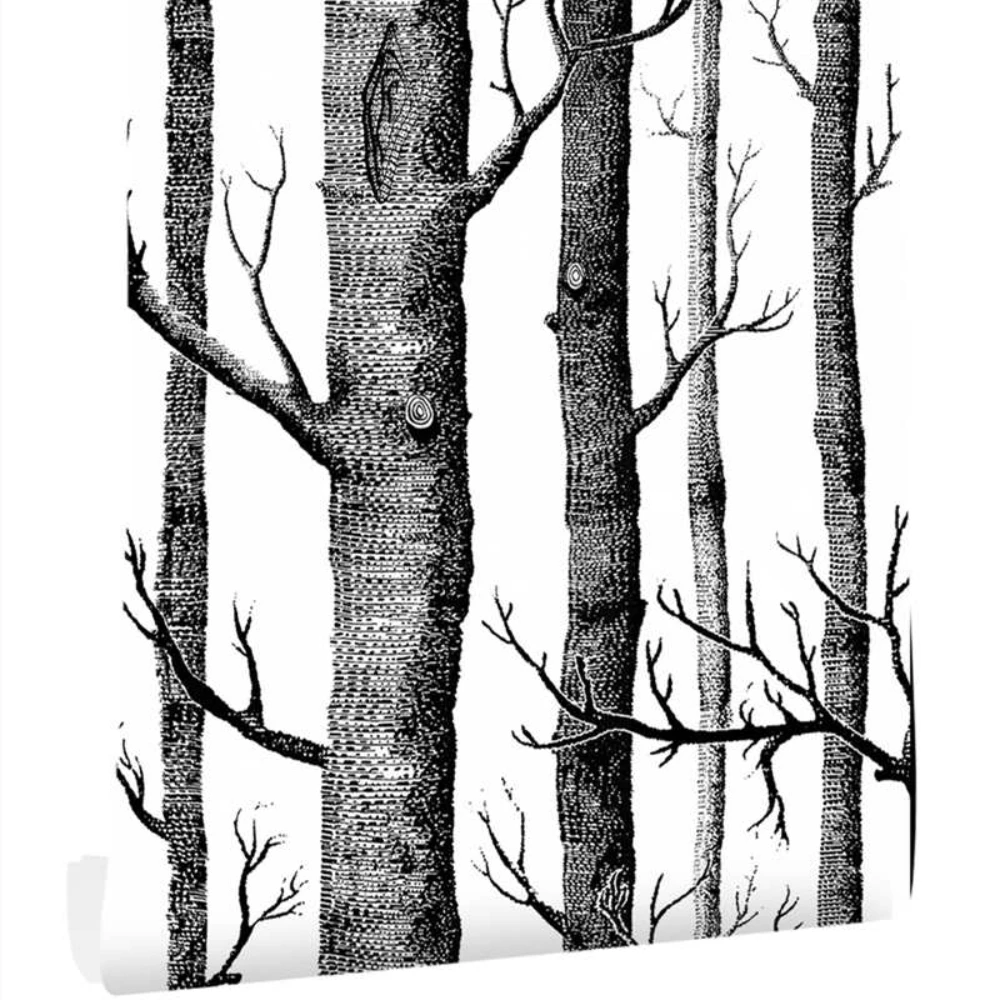 

10 / 6 / 3M Birch Peel Stickers Self-adhesive Wallpaper Black And White Wood Wall Stickers Study Background Wall Home Decoration