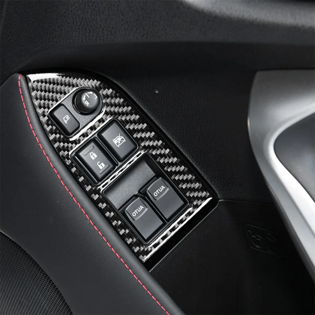 

Right Driving Carbon Fiber Vehicle Window Lift Panel Cover Trim Sticker For Subaru BRZ Toyota 86 2017-2019